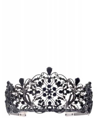 Flower Casting Tiara  TR330095 BLACK JT